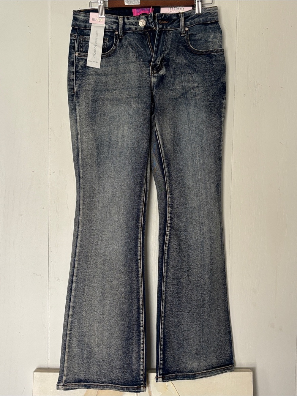 Stretch Flare Jeans in Blue by Telepatia